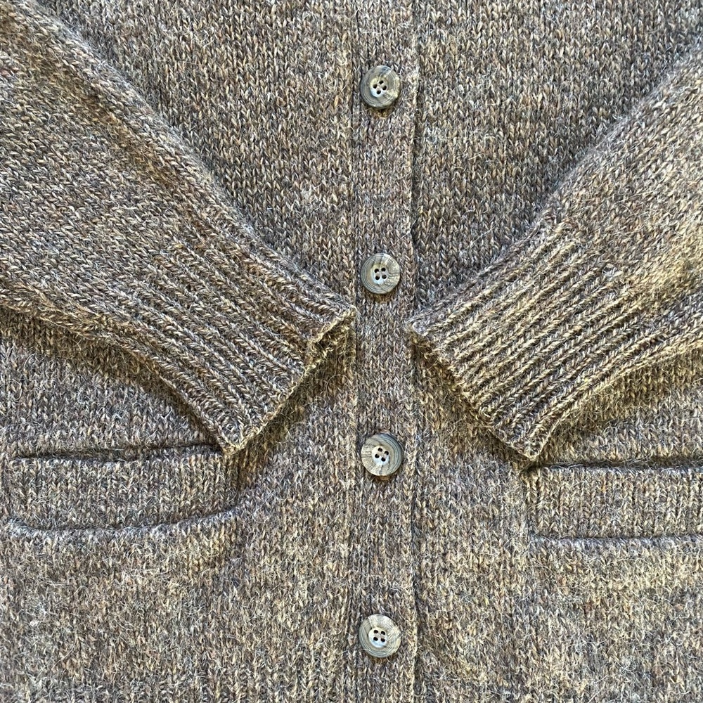 Winona Knits Brown Wool Cardigan Sweater - Picture 6 of 11